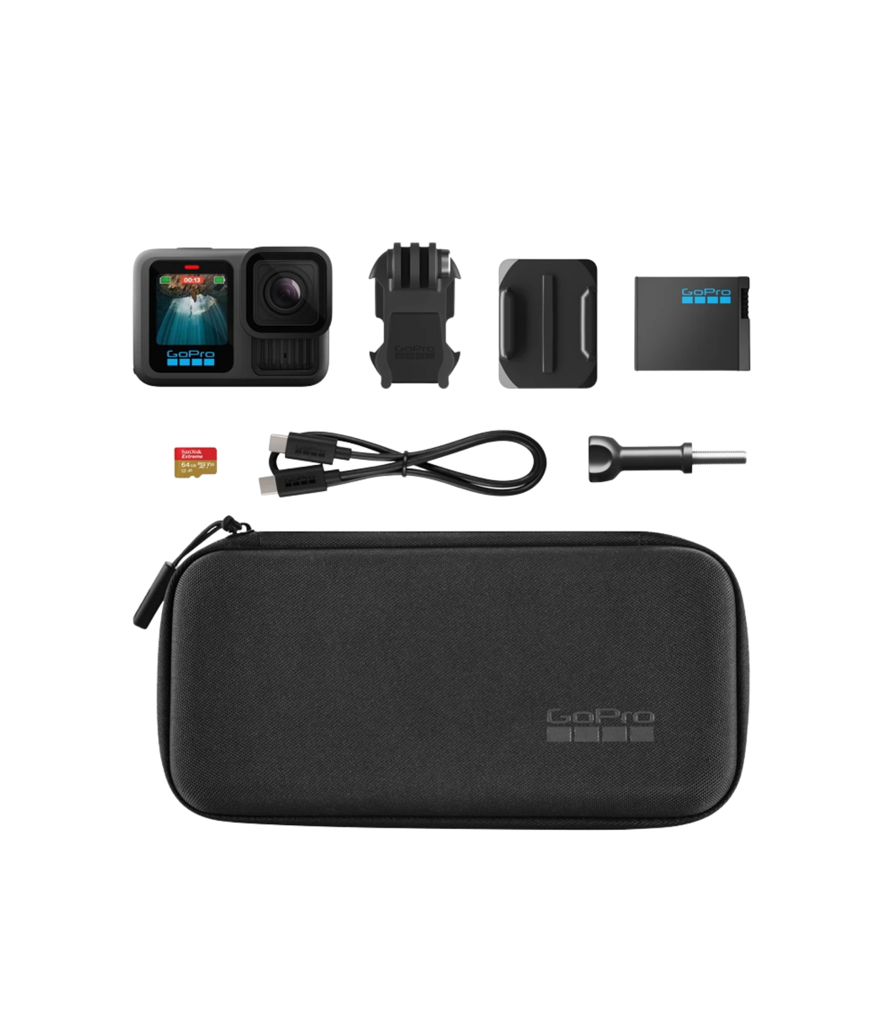 Gopro Hero 13 Black Aksiyon Kamerası(çanta+64gb Microsd Kart)